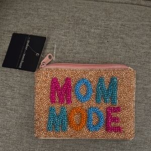 Beaded 'Mom Mode' Key Holder in Pink and Blue
